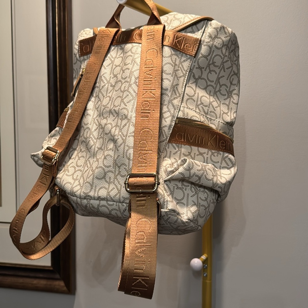 Calvin Klein Monogram Backpack Euc - image 4